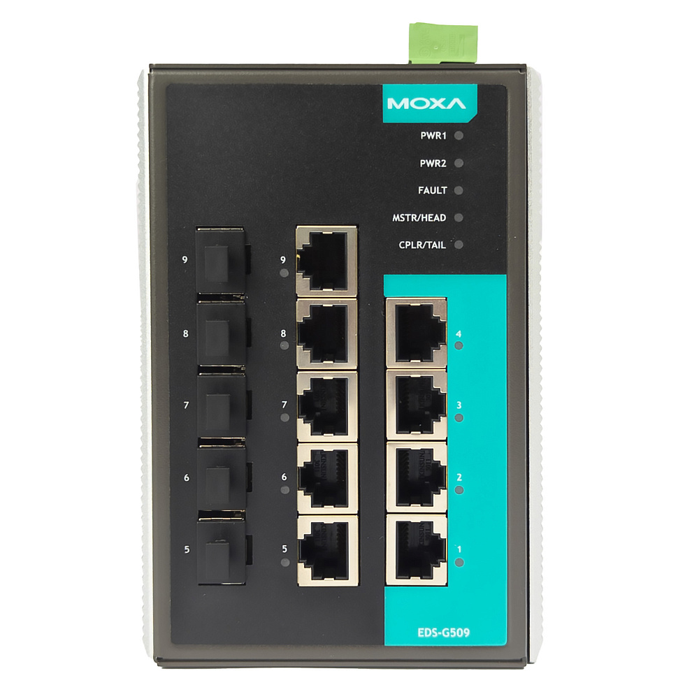 Фотообзор промышленного управляемого коммутатора MOXA EDS-G509 от АВЕОН